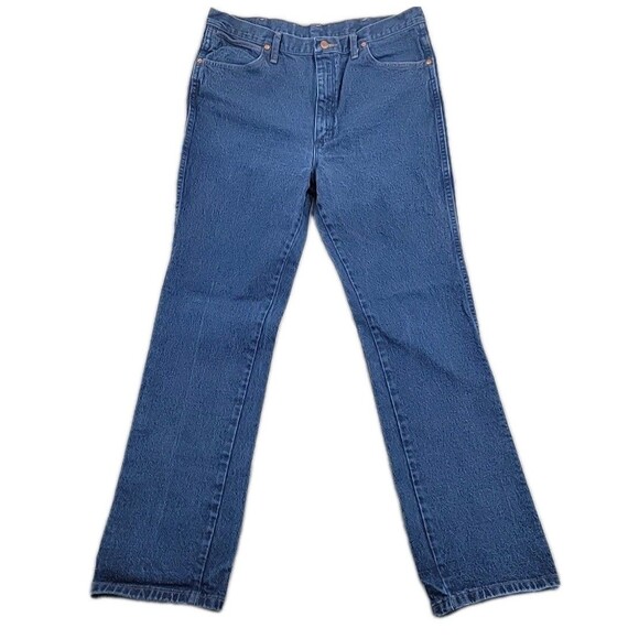 Wrangler Mens Cowboy Cut Jeans Size 36x34 Style 936PWD 100% Cotton Straight Leg - Picture 1 of 9